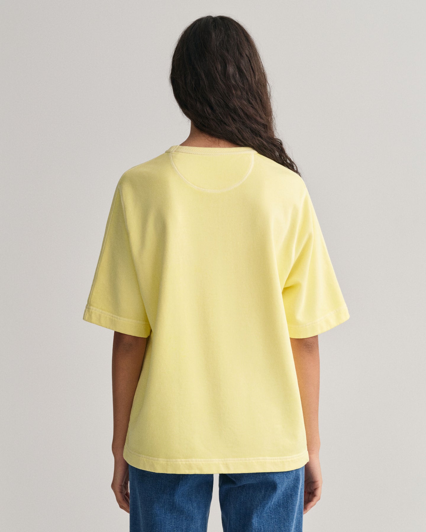 Sunfaded Ss C-Neck Sweat - Lemonade Yellow