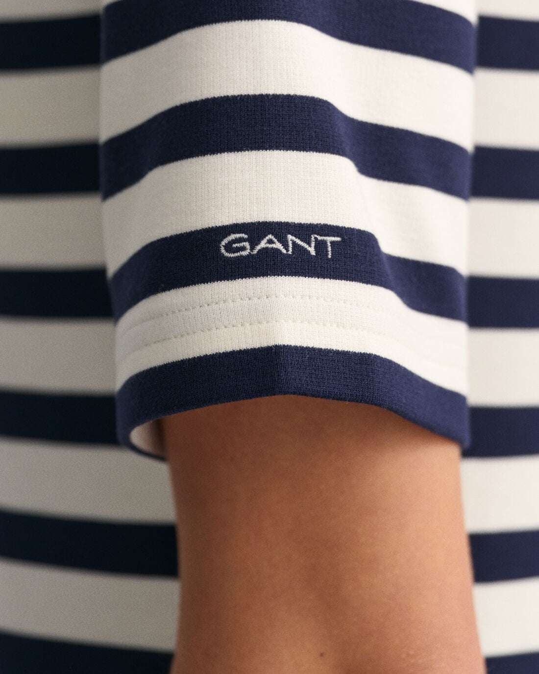 Striped SS T-Shirt Dress - Evening Blue
