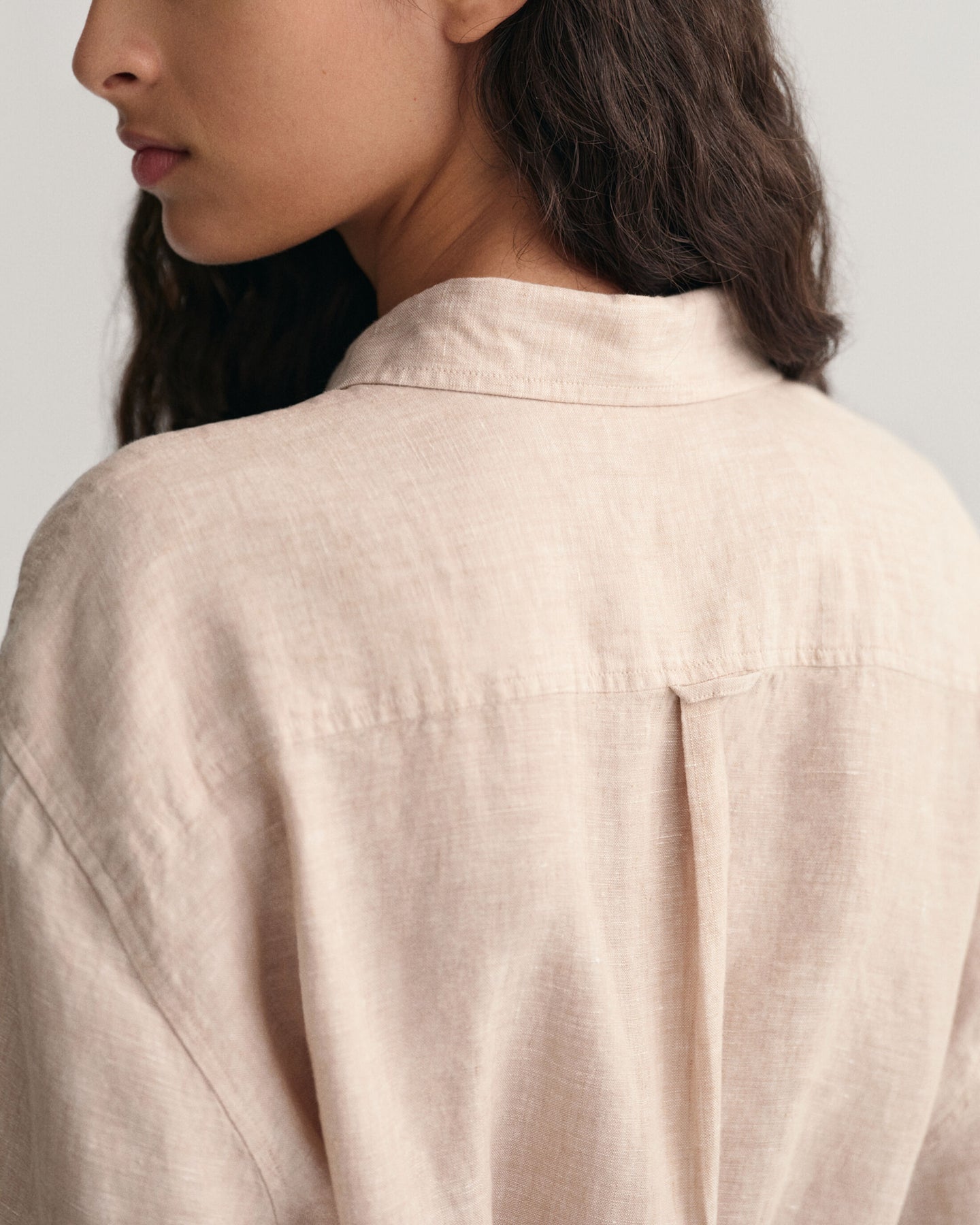 Relaxed Ss Linen Shirt Dress - Horn Beige