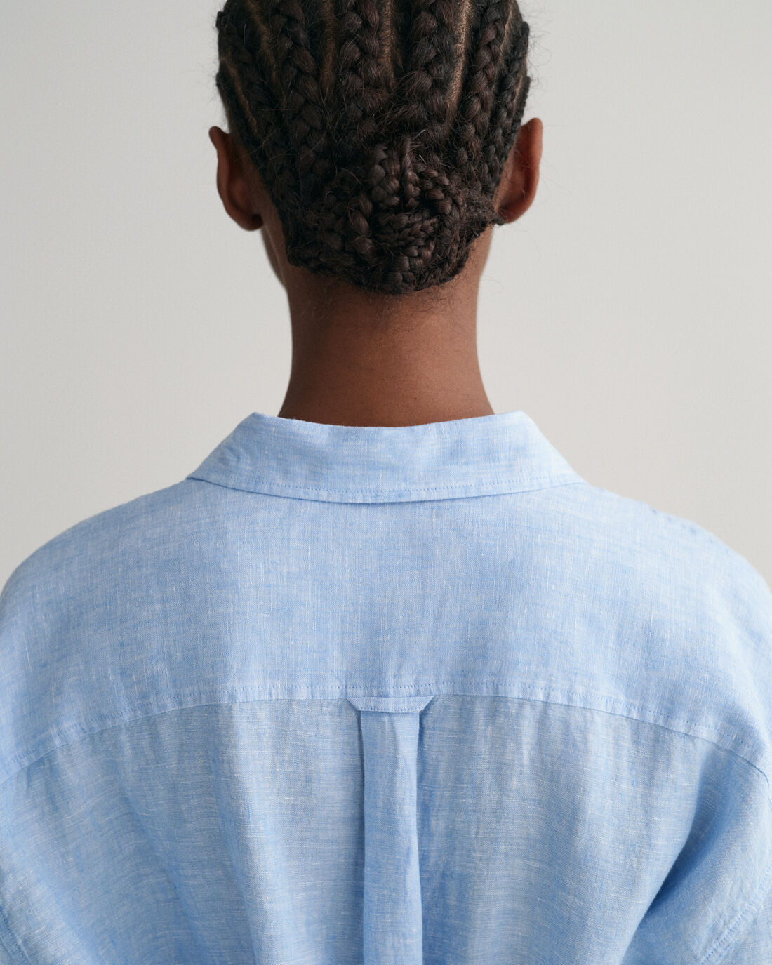 Relaxed Ss Linen Shirt Dress - Gentle Blue