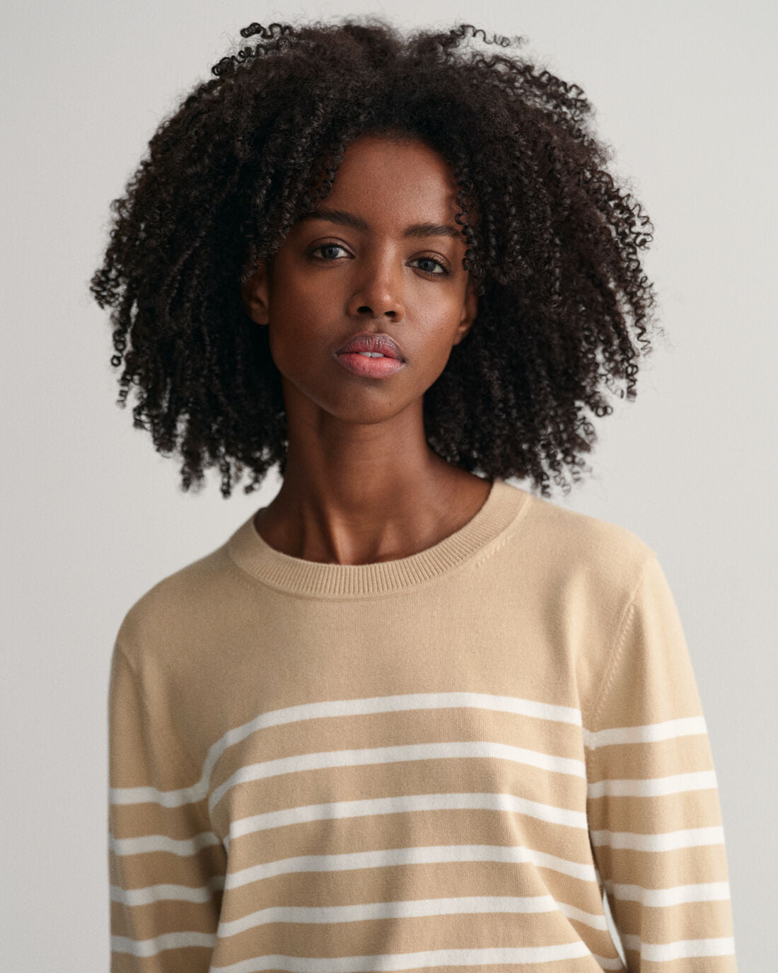 Light Cotton Breton C-Neck - Dry Sand