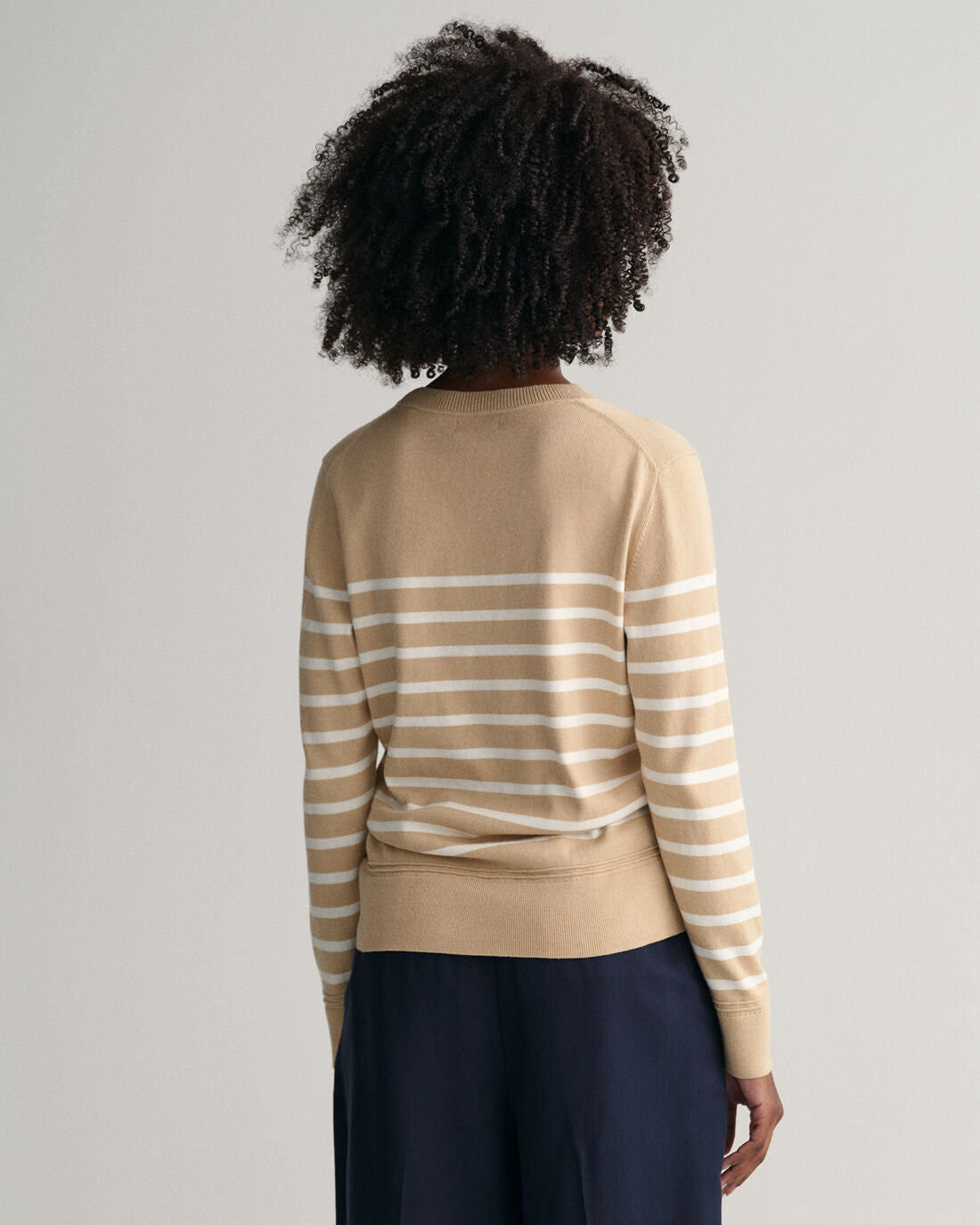Light Cotton Breton C-Neck - Dry Sand