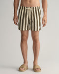 CF Block Stripe Swim Shorts - Racing Green