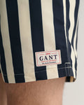 CF Block Stripe Swim Shorts - Evening Blue
