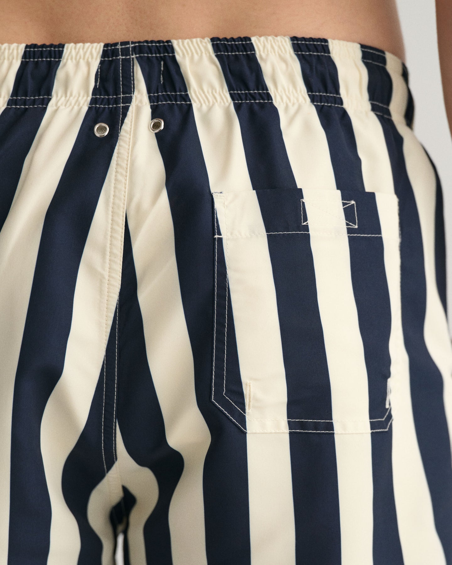 CF Block Stripe Swim Shorts - Evening Blue