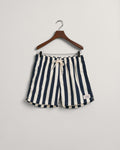 CF Block Stripe Swim Shorts - Evening Blue
