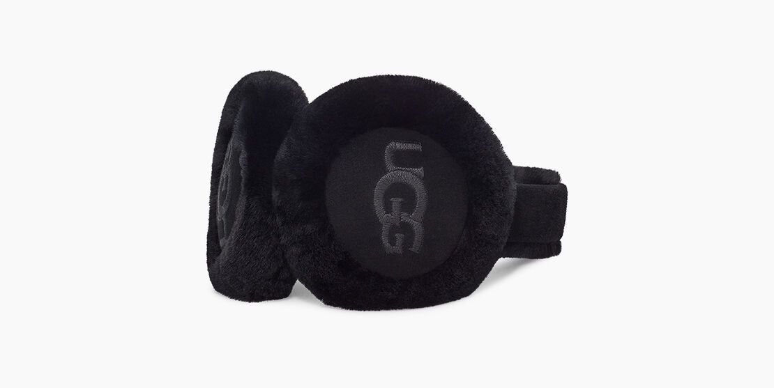 W Embroidered L Earmuffs - Svart