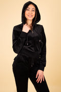 Robertson Classic Velour Zip Hoodie - Black
