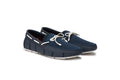 Braided Lace Loafer - Navy/White