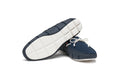 Braided Lace Loafer - Navy/White
