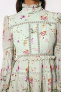 Francesca Dress - Soft Floral Pistachio