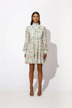 Francesca Dress - Soft Floral Pistachio