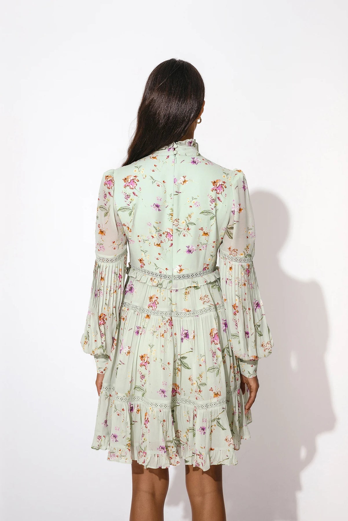Francesca Dress - Soft Floral Pistachio