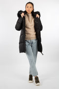 Stella Long Puffer - Black Fade