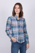 Winter Twill Madras Check Shirt - Mid Blue - GANT - Bluser & Skjorter - VILLOID.no