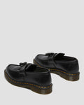 Adrian Yellow Stitch Leather Tassle Loafers - Black Vintage Smooth