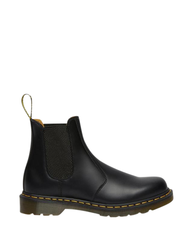 Dr. Martens 2976 Yellow Stitch Smooth Leather Chelsea Boots