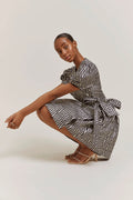 Delilah Dress - Midnight Blue Metallic