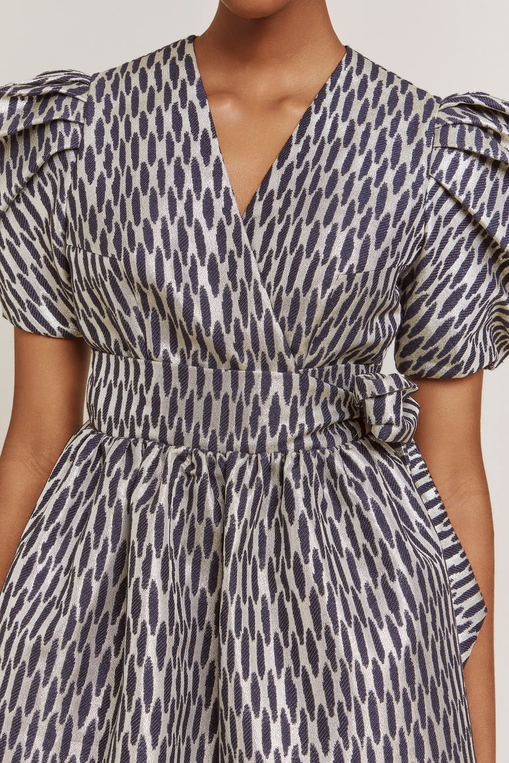 Delilah Dress - Midnight Blue Metallic