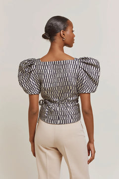 Ditte Blouse - Midnight Blue Metallic