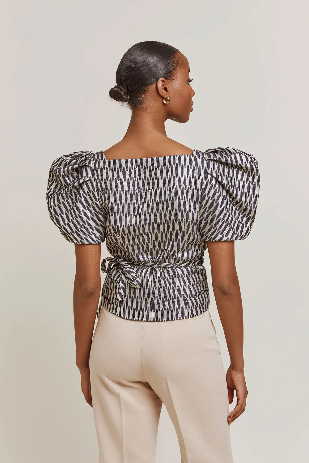 Ditte Blouse - Midnight Blue Metallic