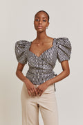 Ditte Blouse - Midnight Blue Metallic