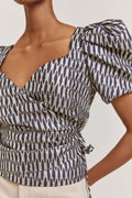 Ditte Blouse - Midnight Blue Metallic