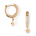 Orelia Pave Huggie With Star Drop - Gold