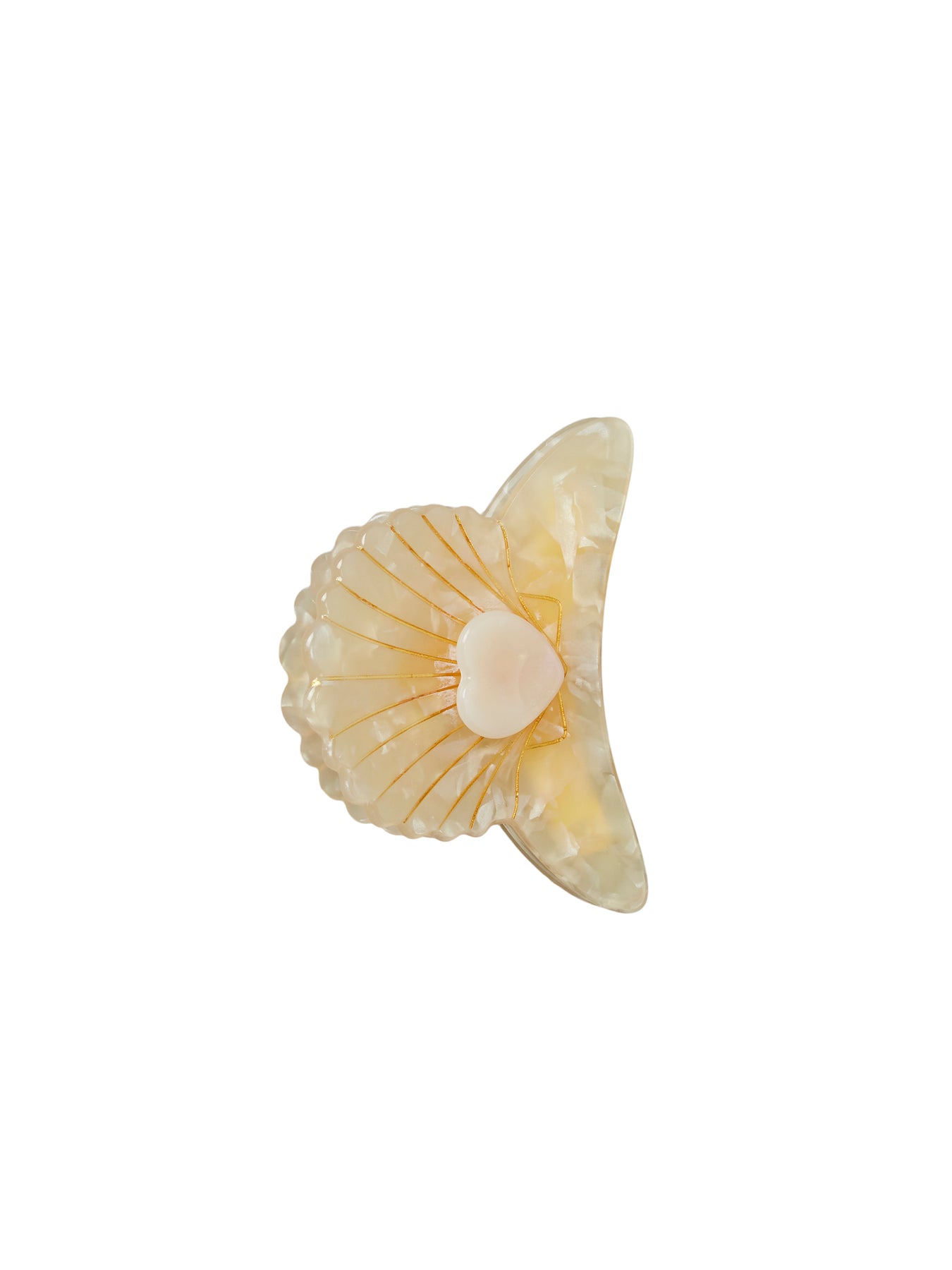 Paua Hair Claw - Mellow Yellow