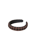 Gingham Beaded Hairbrace - Acorn Brown