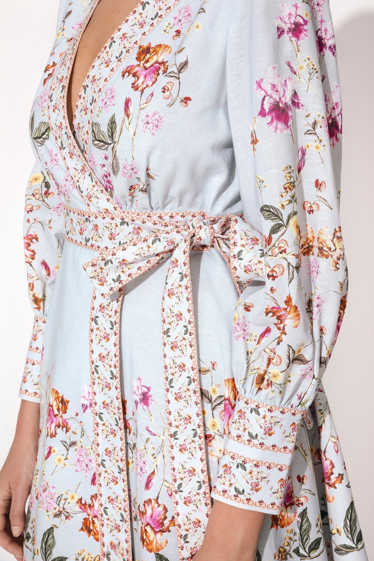 Juliette Dress - Soft Floral Sky Blue