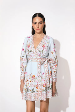 Juliette Dress - Soft Floral Sky Blue