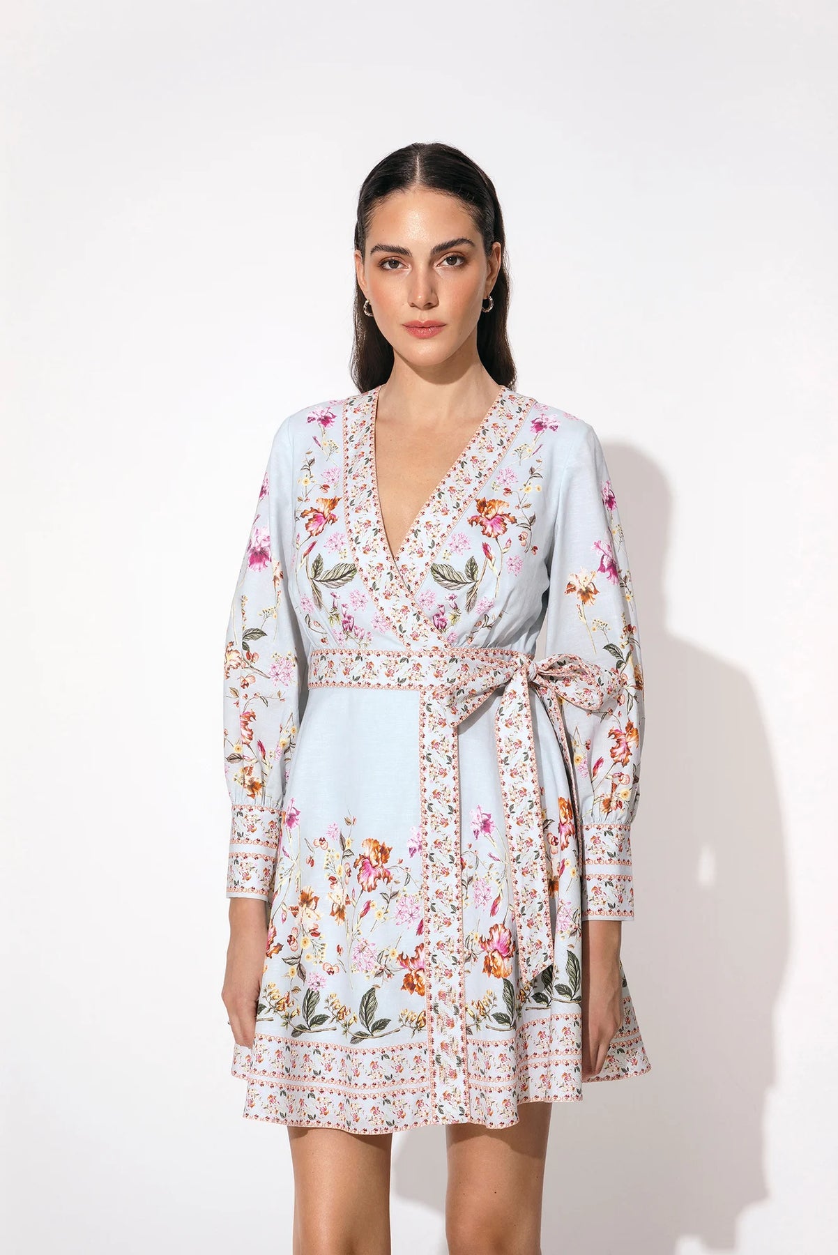 Juliette Dress - Soft Floral Sky Blue