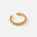 Beaded Metal Single Ear Cuff - Pale Gold