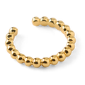 Beaded Metal Single Ear Cuff - Pale Gold
