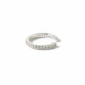 Fine Pave Single Ear Cuff - Silver