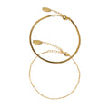 Satellite And Flat Curb Chain - Guld