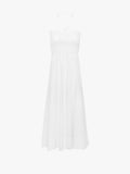 Poplin Smocked Dress - White