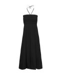 Poplin Smocked Dress - Black
