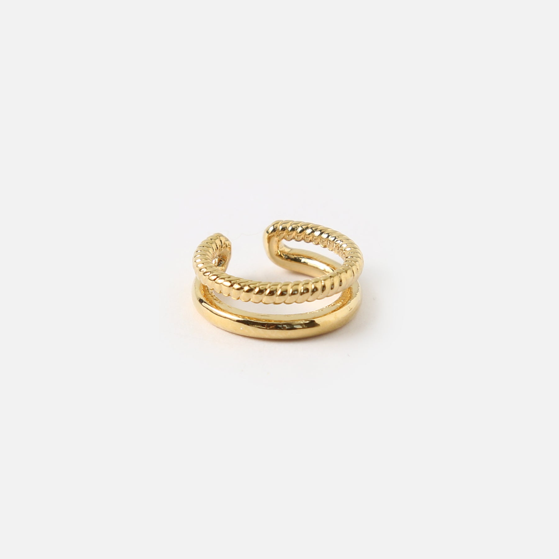 Double Ear Cuff - Pale Gold