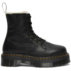 Jadon Faux Fur Lined Platform Boots - Black Pisa