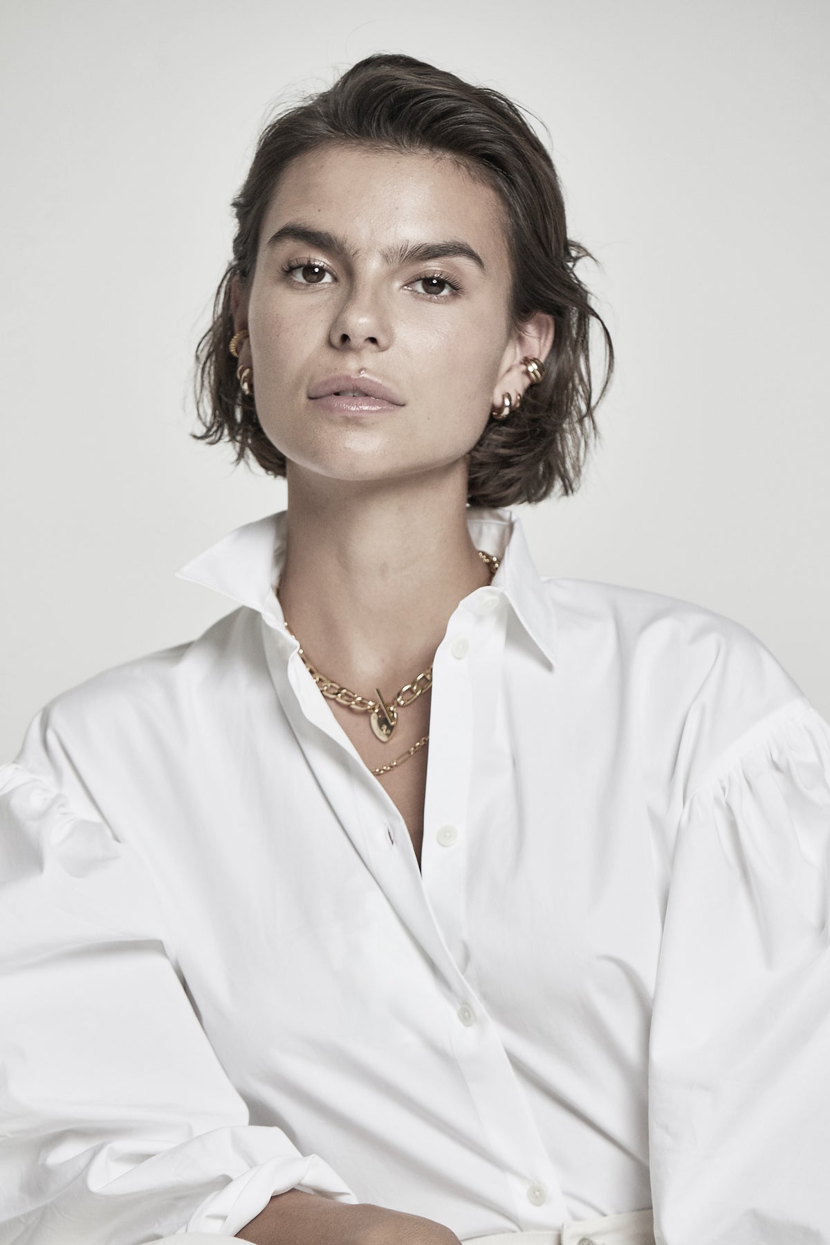 Voluminous Ear Cuff - Pale Gold