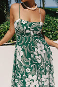 Alexandre Midi Dress - Camara Floral Print-Green