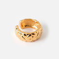 Quilted Statement Single Ear Cuff - Pale Gold
