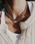 T-Bar Fiagaro Necklace - Pale Gold