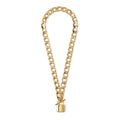 Chunky Padlock Necklace - Pale Gold