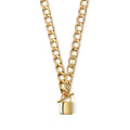 Chunky Padlock Necklace - Pale Gold