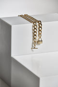 Chunky Padlock Necklace - Pale Gold