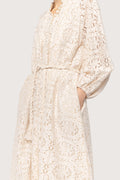 Lace Bohemian Wide Dress - Flower Circle Lace