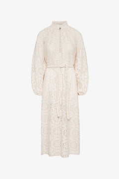 Lace Bohemian Wide Dress - Flower Circle Lace